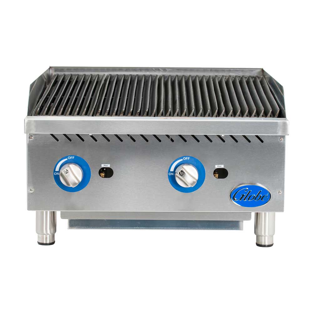 Globe GCB24G-SR Gas Countertop Charbroiler w/ Stainless Steel Radiants, 24" - Image 2