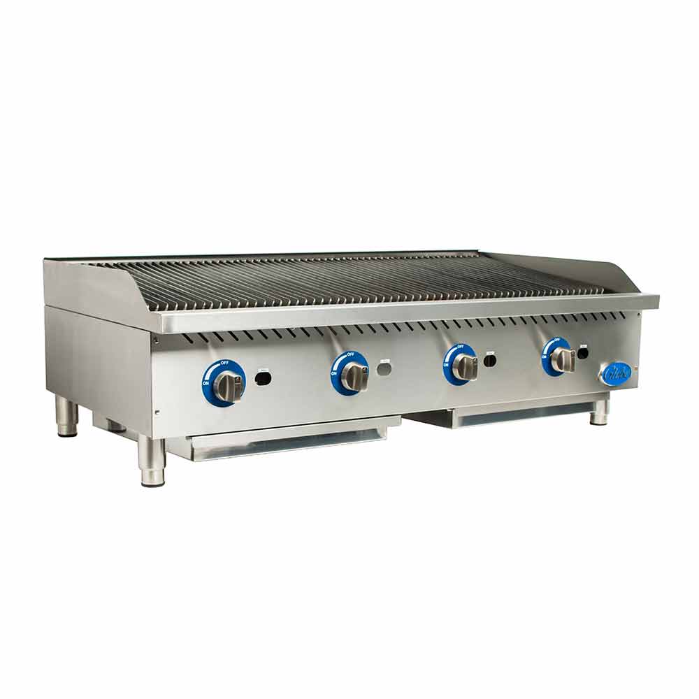 Globe GCB48G-CR Gas Countertop Charbroiler, Radiant, 4 Burners, 48" - Image 6