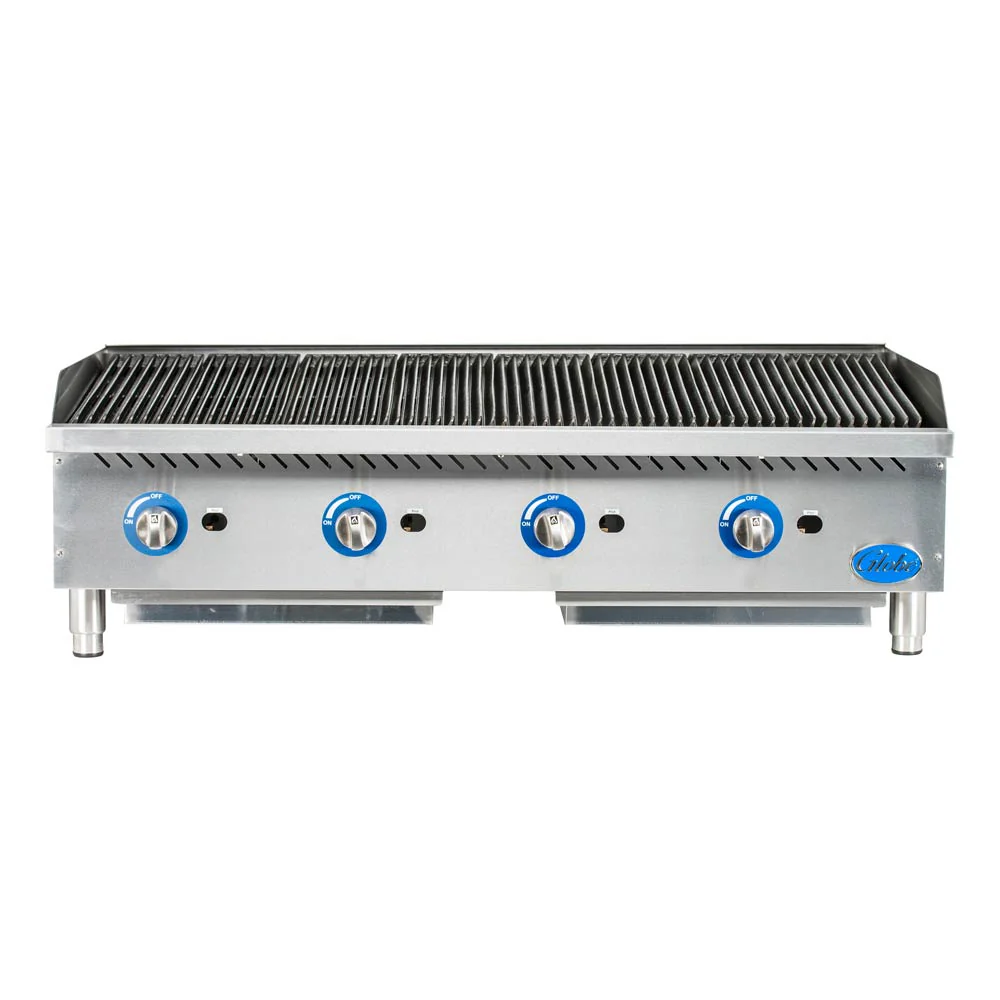Globe GCB48G-SR Gas Countertop Charbroiler w/ Stainless Steel Radiants, 48" - Image 2