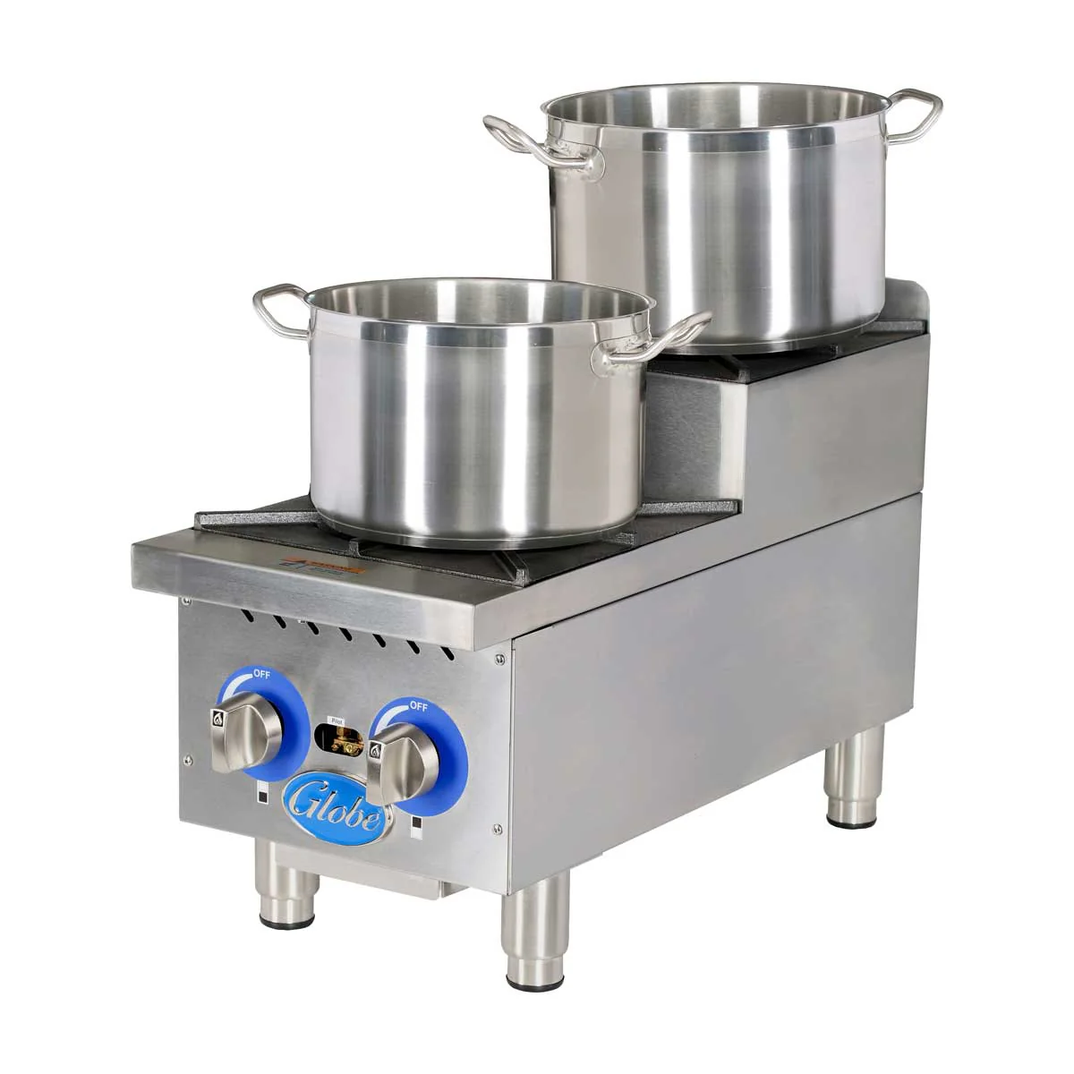 Globe GHPSU212G Countertop Gas Step-Up Hot Plate, 12" - Image 2