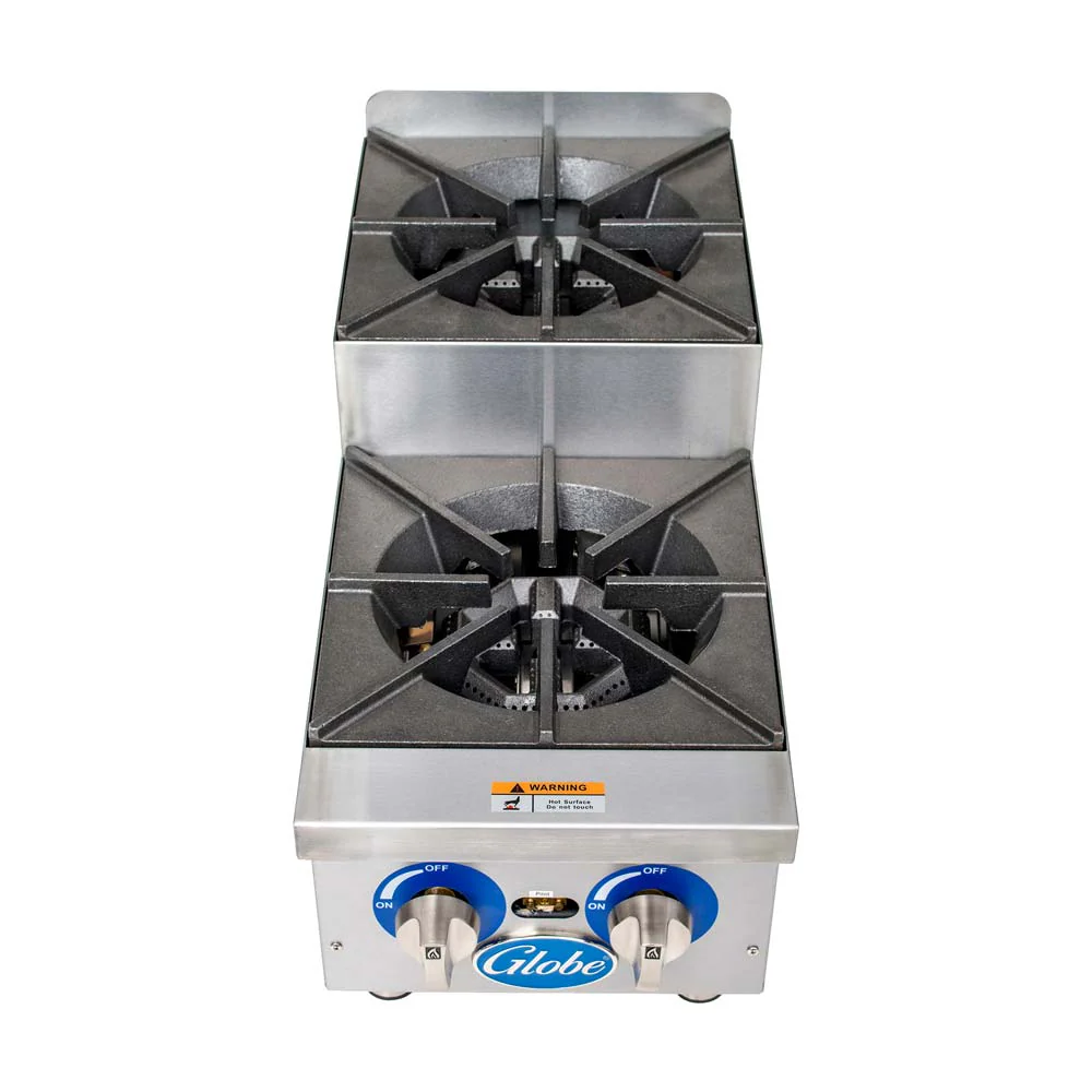 Globe GHPSU212G Countertop Gas Step-Up Hot Plate, 12" - Image 4