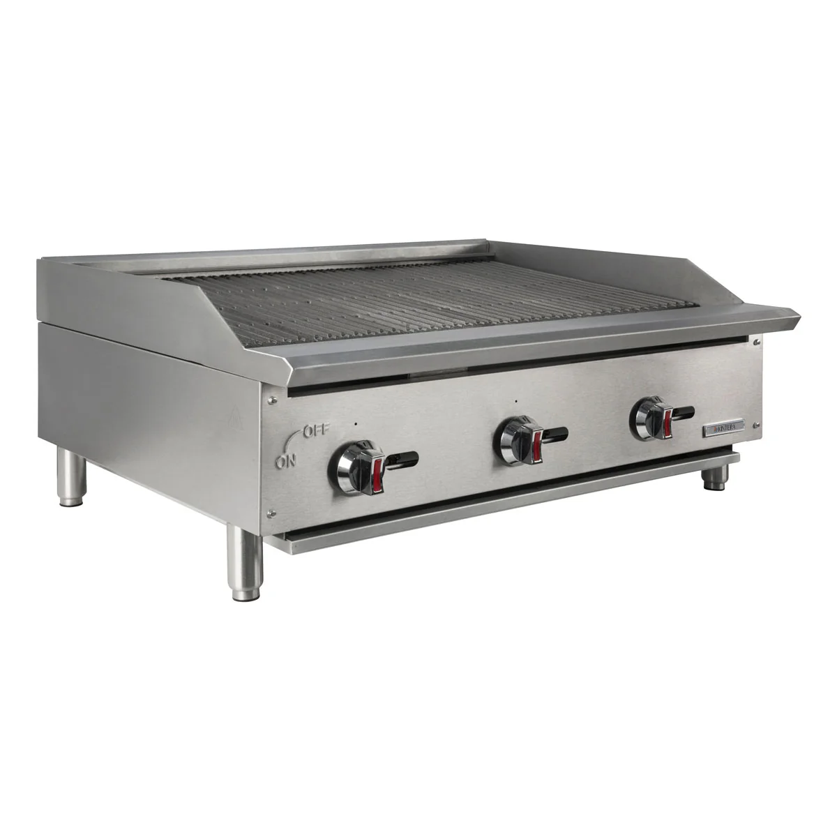 Kintera KCBR36 / 919579 Gas Economy Countertop Charbroiler, Radiant, 3 Burners, 36" - Image 3