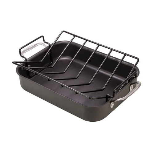 Kitchen Roasting Pro V-Shaped Wire Roasting Rack, Nonstick, 16" x 10.25" x 4" - Image 2