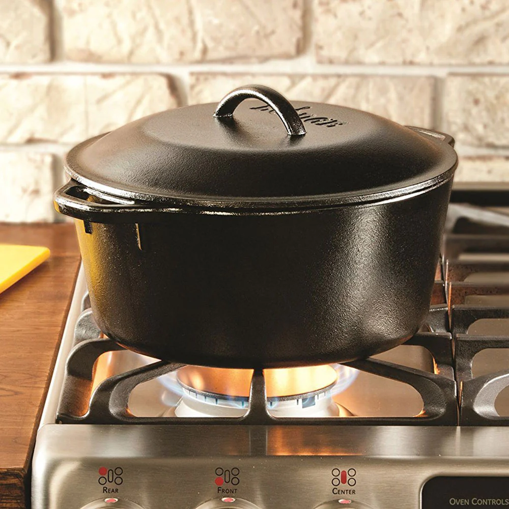 Lodge L8DOL3 Cast Iron Dutch Oven, Seasoned, 5 qt. - Image 3
