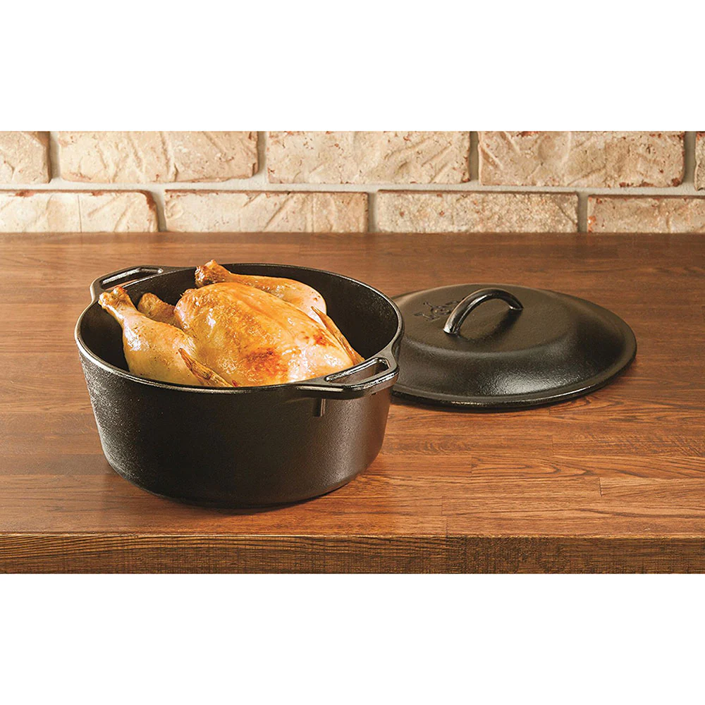 Lodge L8DOL3 Cast Iron Dutch Oven, Seasoned, 5 qt. - Image 4