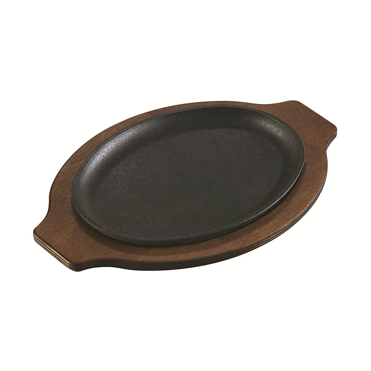 Lodge LOSH3 Handless Oval Cast Iron Serving Griddle, Seasoned, 10" x 7-1/2" - Image 2