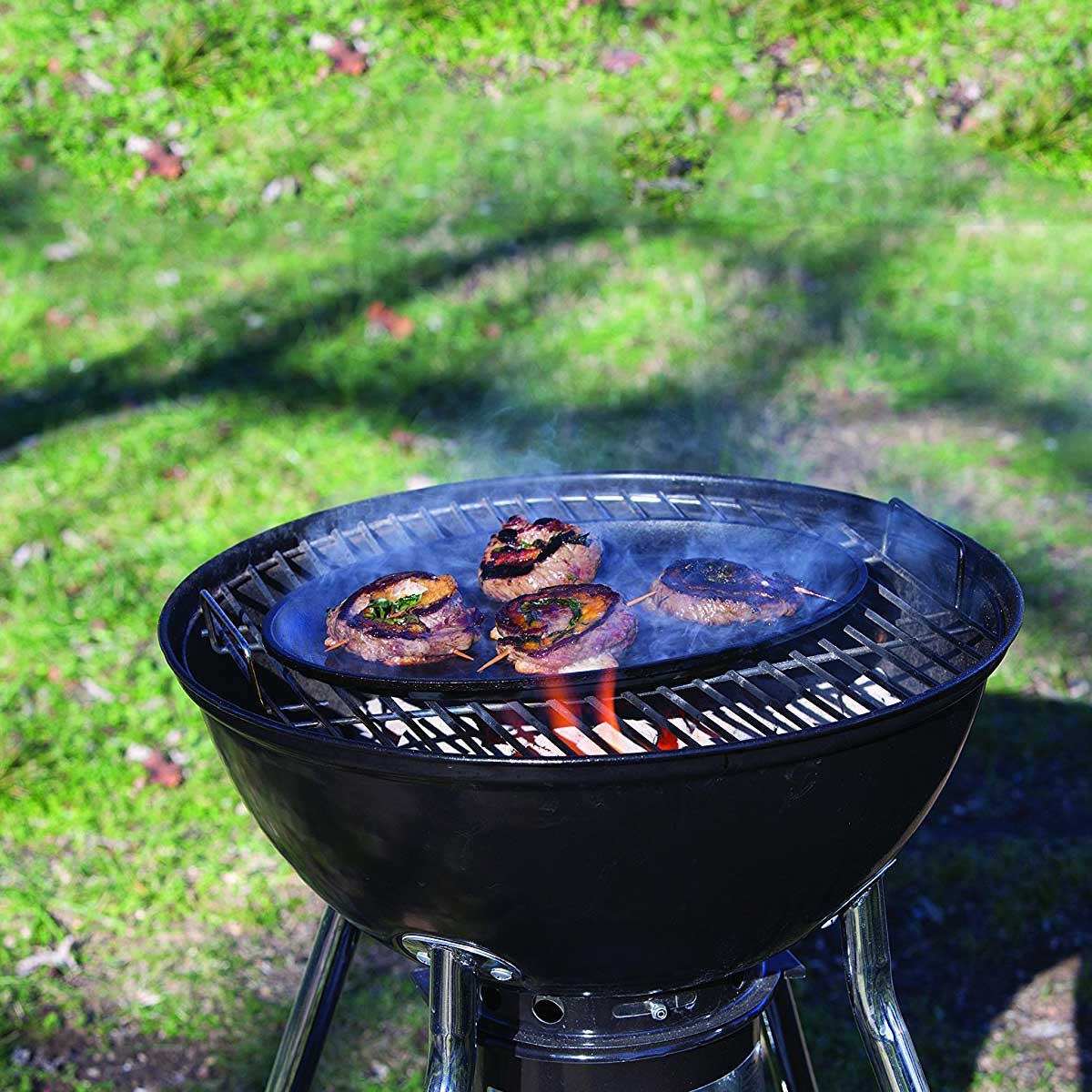 Lodge LOSH3 Handless Oval Cast Iron Serving Griddle, Seasoned, 10" x 7-1/2" - Image 3