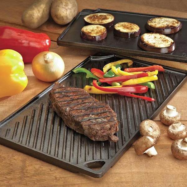 Lodge LPD3 Double Play Grill/ Griddle, 16-3/4" x 9-1/2" - Image 2