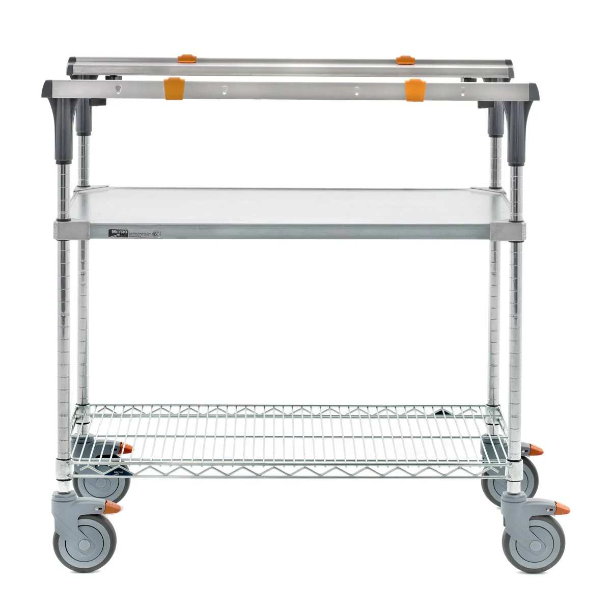 Metro MS1836-FGBR PrepMate MultiStation w/ Galvanized & Brite Zinc Wire Shelving, 38" x 19-3/8" x 39-1/8" - Image 2