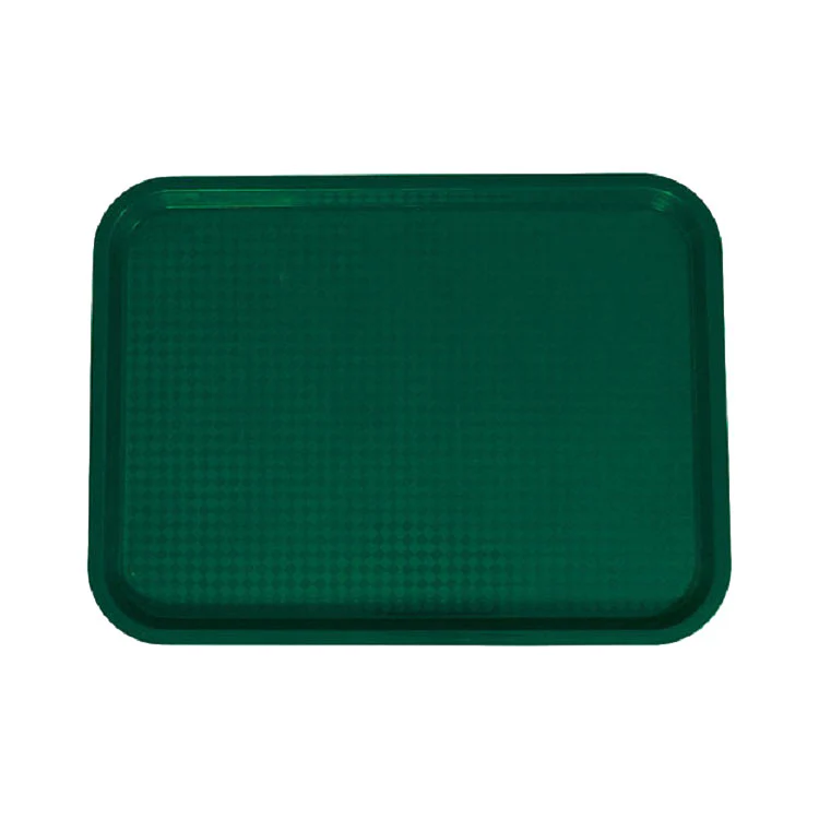 Rectangular Fast Food Tray, Green, 12" x 16"