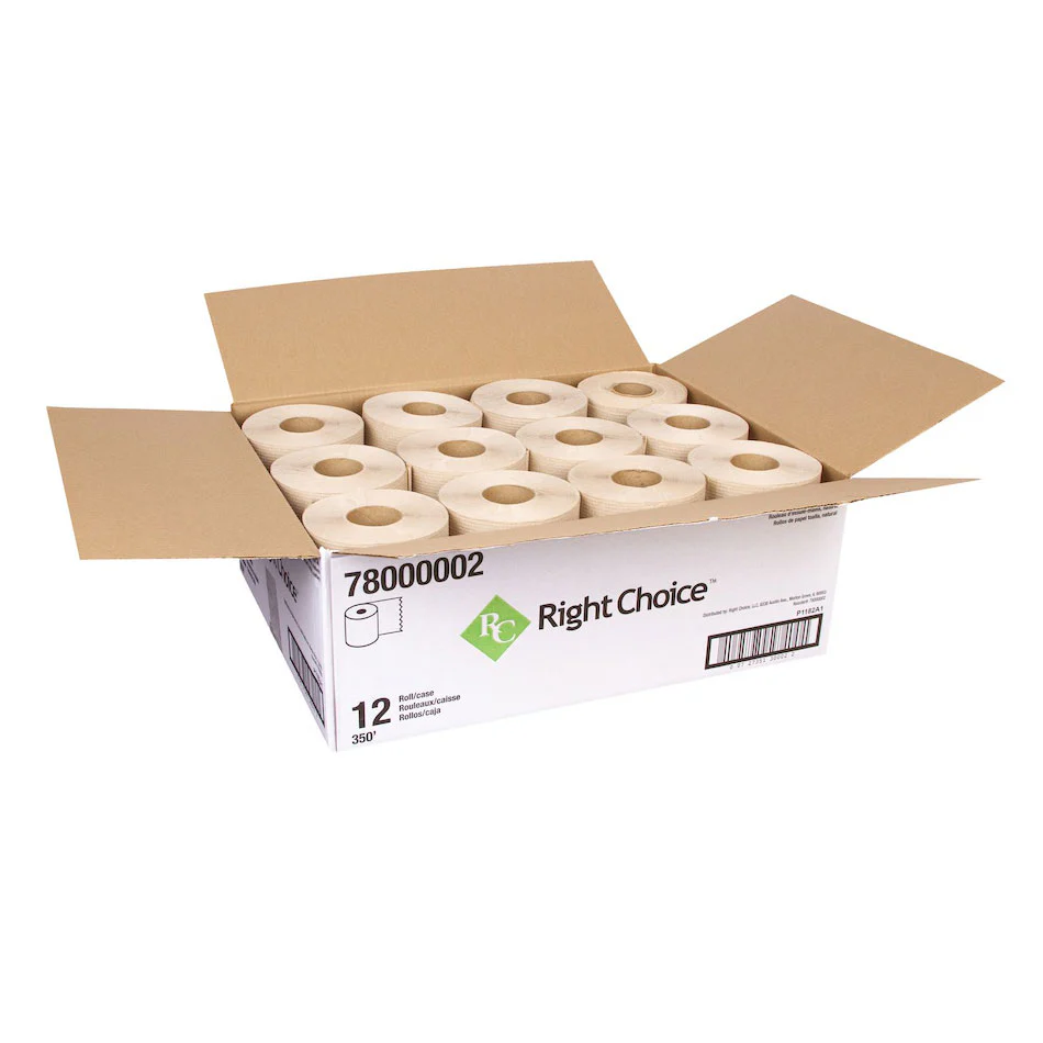 Right Choice Hardwound Roll Towel, Natural, 350 ft., Case of 12 - Image 3