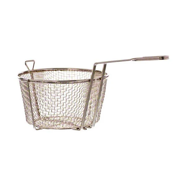 Round Nickel-Plated Fine Mesh Strainer / Fry Basket, 8.5" - Image 2