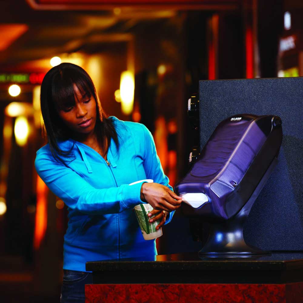 San Jamar H5005SCL Venue Napkin Dispenser w/ Stand, Clear - Image 3