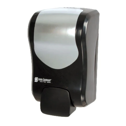 San Jamar SF970BKSS Rely Manual Soap & Sanitizer Dispenser - Image 2