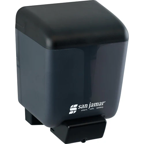 San Jamar SN30TBK Liquid Soap Dispenser, Wall Mount, Black Plastic, 30oz. - Image 2