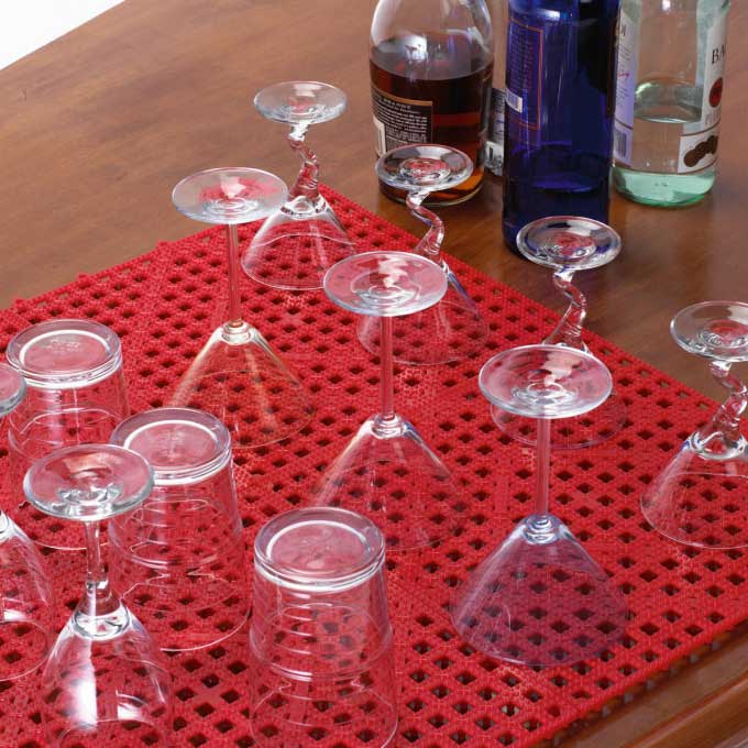 San Jamar VM5280CL Versa-Mat Interlocking Bar Mat / Shelf Liner, Clear, 12" x 12" - Image 2