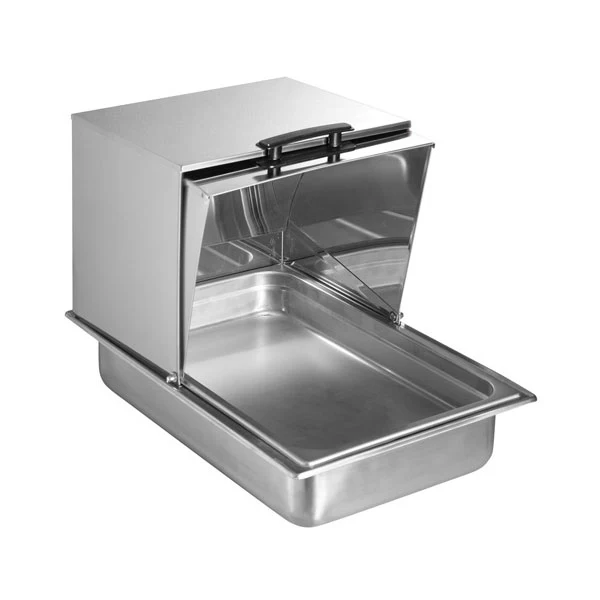 Stainless Steel Steam Table Roll Top Pan Cover, Full Size - Image 3