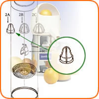Sunkist 02AR Lemon / Lime Extracting Bulb without Metal Insert for Juicer - Image 2