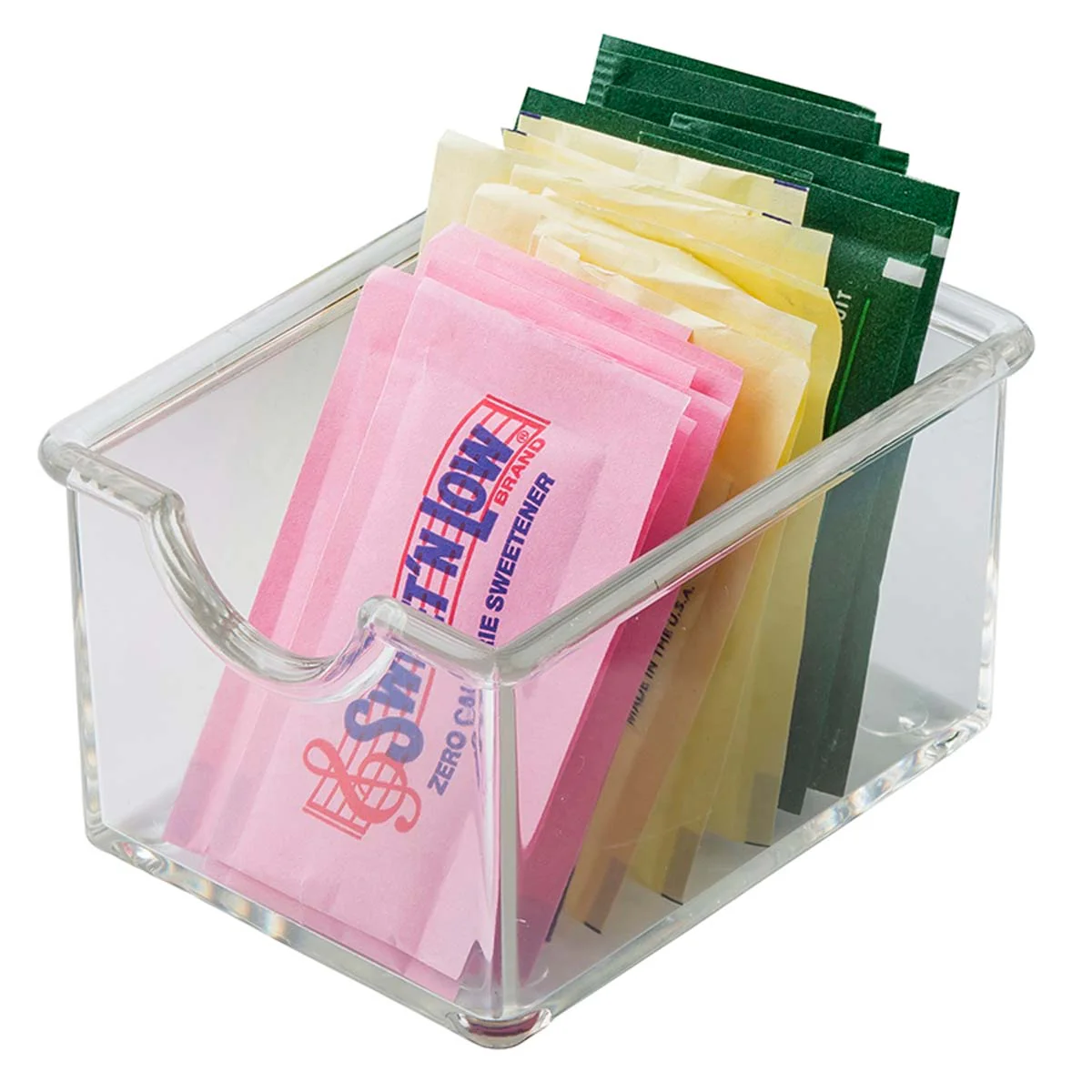 Tablecraft 10308 Sugar Pack Holder, Clear, Pack of 6 - Image 4