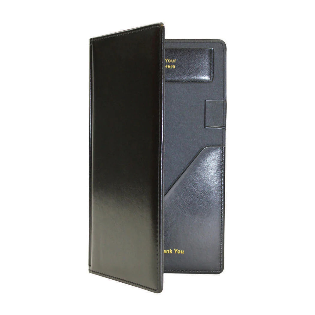 Tablecraft 59BK Two Fold Check Presentation Holder, Black