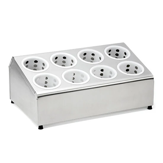Tablecraft 7082 Flatware Cylinder Holder, 8 Compartments - Image 2