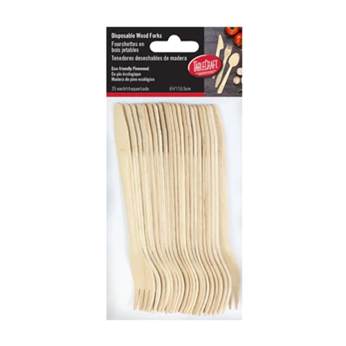 Tablecraft BAMDF65 Cash & Carry Disposable Fork, 6-1/2", Pack of 25 - Image 2