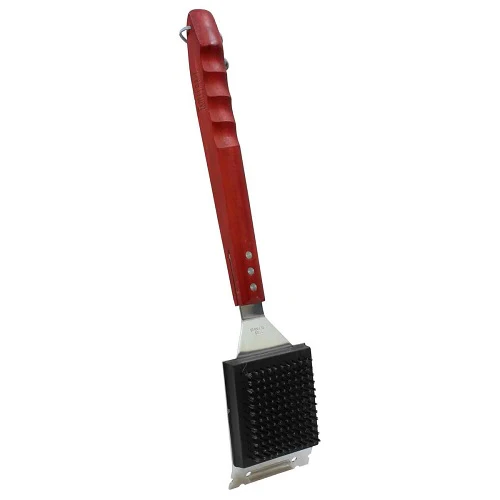 Tablecraft BBQWBR Grill Brush, 18" Heavy Duty Stainless Steel with Wood Handle - Image 2
