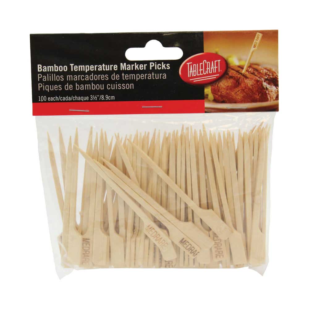 Tablecraft MEDRARE Meat Marker Pick, 3-1/2", Pack of 100 - Image 2