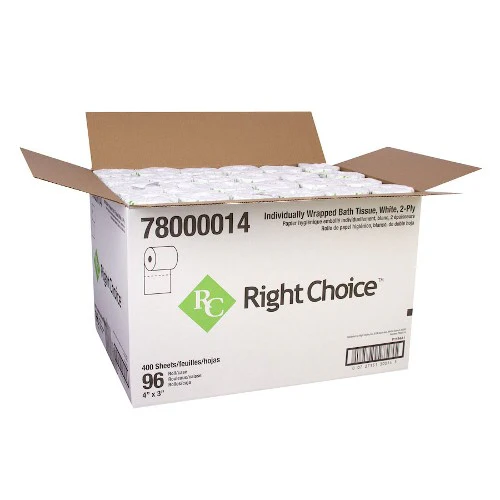 Toilet Paper, Individually Wrapped, 2-ply, 4" Wide, Case of 96 - Image 4