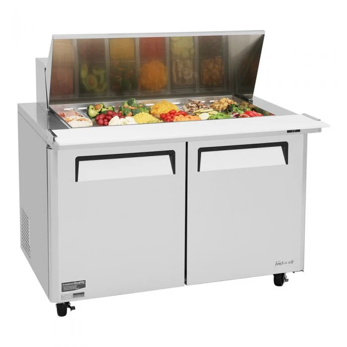 Turbo Air MST-48-18-N M3 Series Solid 2 Door Mega-Top Refrigerated Food Prep Table, 48" - Image 3