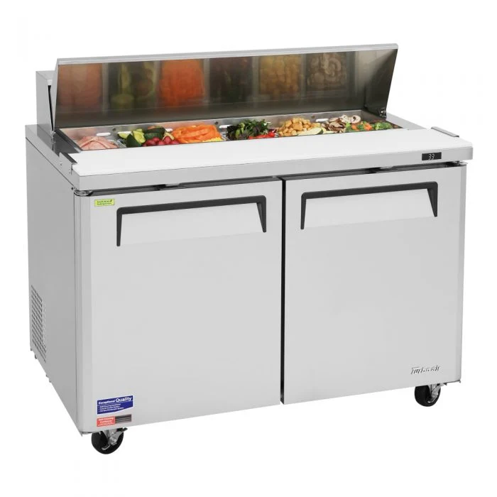 Turbo Air MST-48-N M3 Series Solid 2 Door Mega-Top Refrigerated Food Prep Table, 48" - Image 3