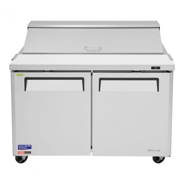 Turbo Air MST-48-N M3 Series Solid 2 Door Mega-Top Refrigerated Food Prep Table, 48" - Image 5