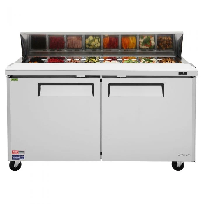 Turbo Air MST-60-N M3 Series Solid 2 Door Sandwich / Salad Refrigerated Prep Table, 60" - Image 2