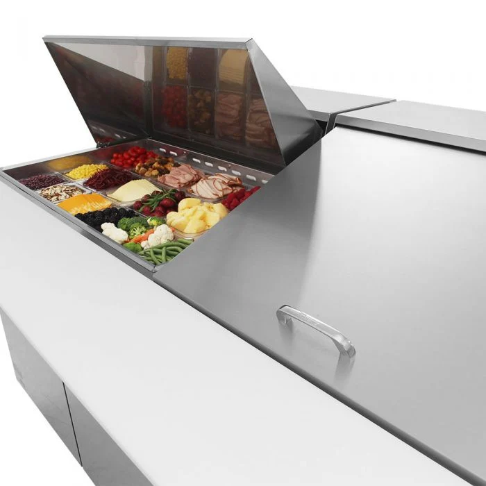 Turbo Air MST-72-30-N M3 Series Solid 3 Door Mega-Top Refrigerated Food Prep Table, 72" - Image 4