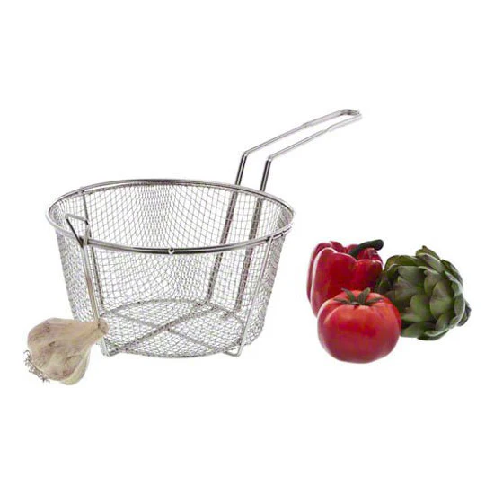 Winco FBR-9 Round Fry Basket, 9-1/2" - Image 3
