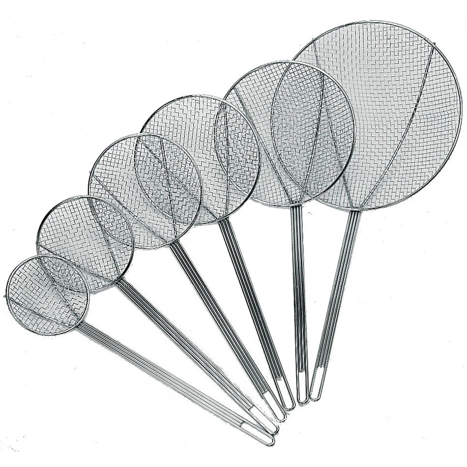 Update International SKM-5WG Nickel-Plated Medium 5" Round Skimmer - Image 2
