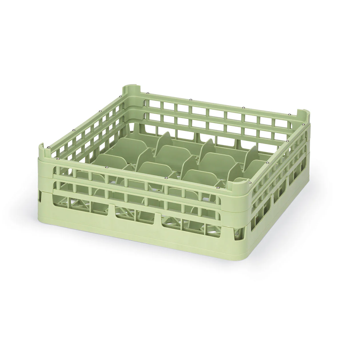 Vollrath 52676 Full Size 16 Compartment Cup Rack, Green