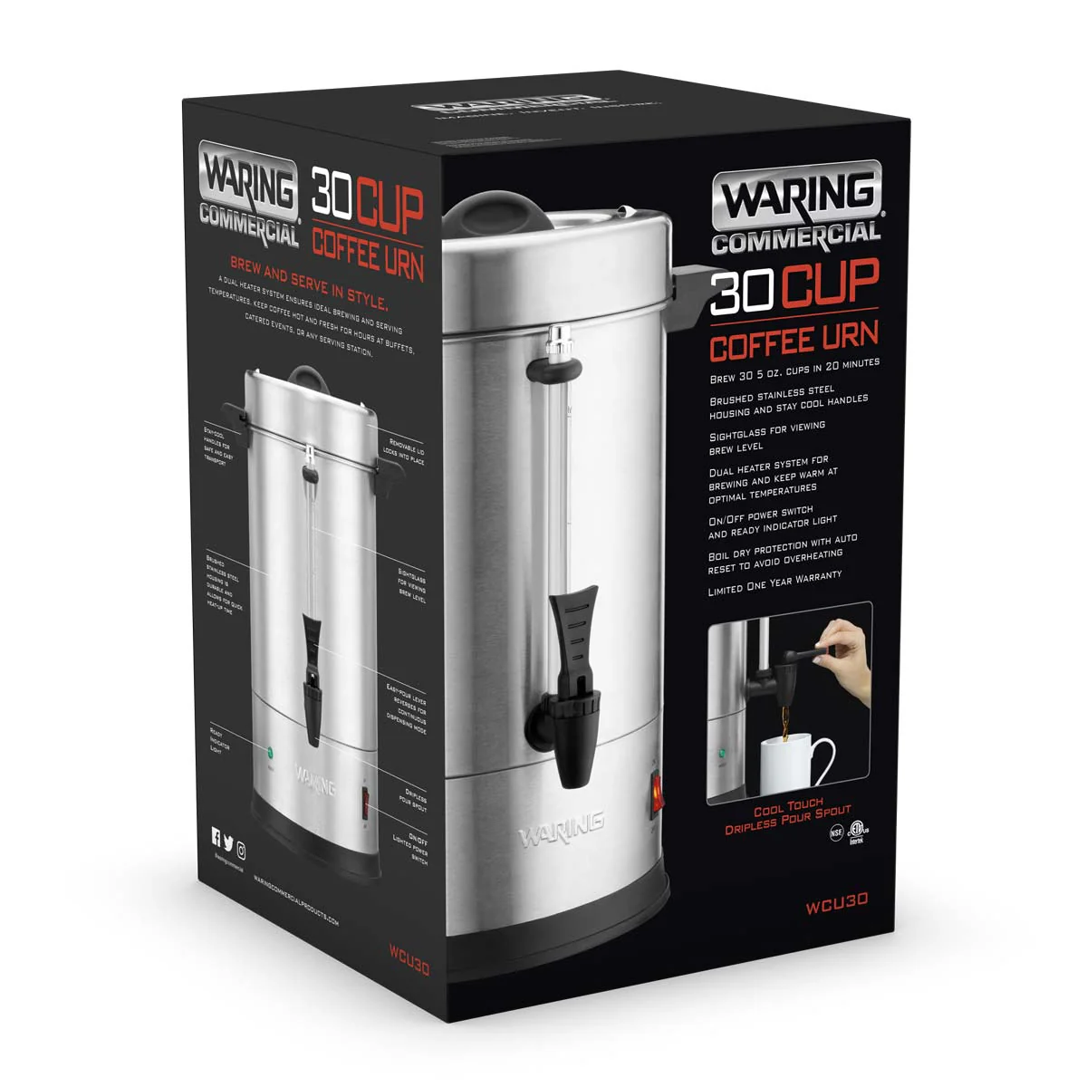 Waring WCU30 Coffee Urn, 30 cup capacity - Image 3