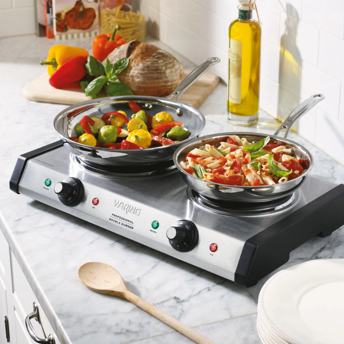 Waring WDB600 Heavy-Duty Commercial Cast Iron Double Burner - Image 3