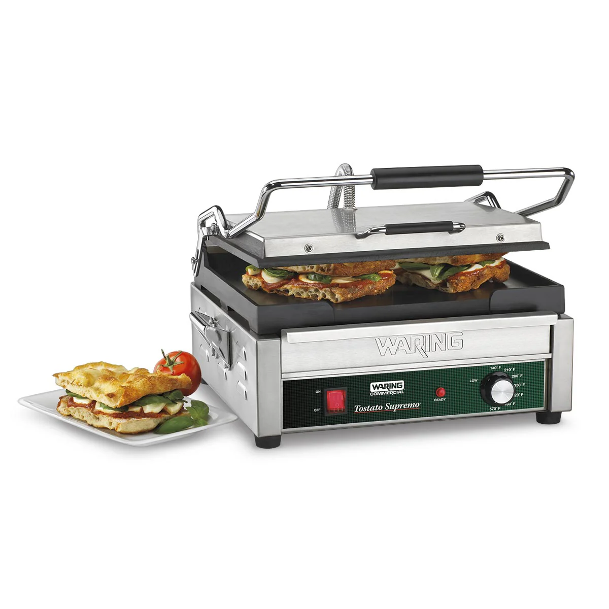 Waring WFG250 Panini Grill w/ Flat Plates, 120V - Image 2
