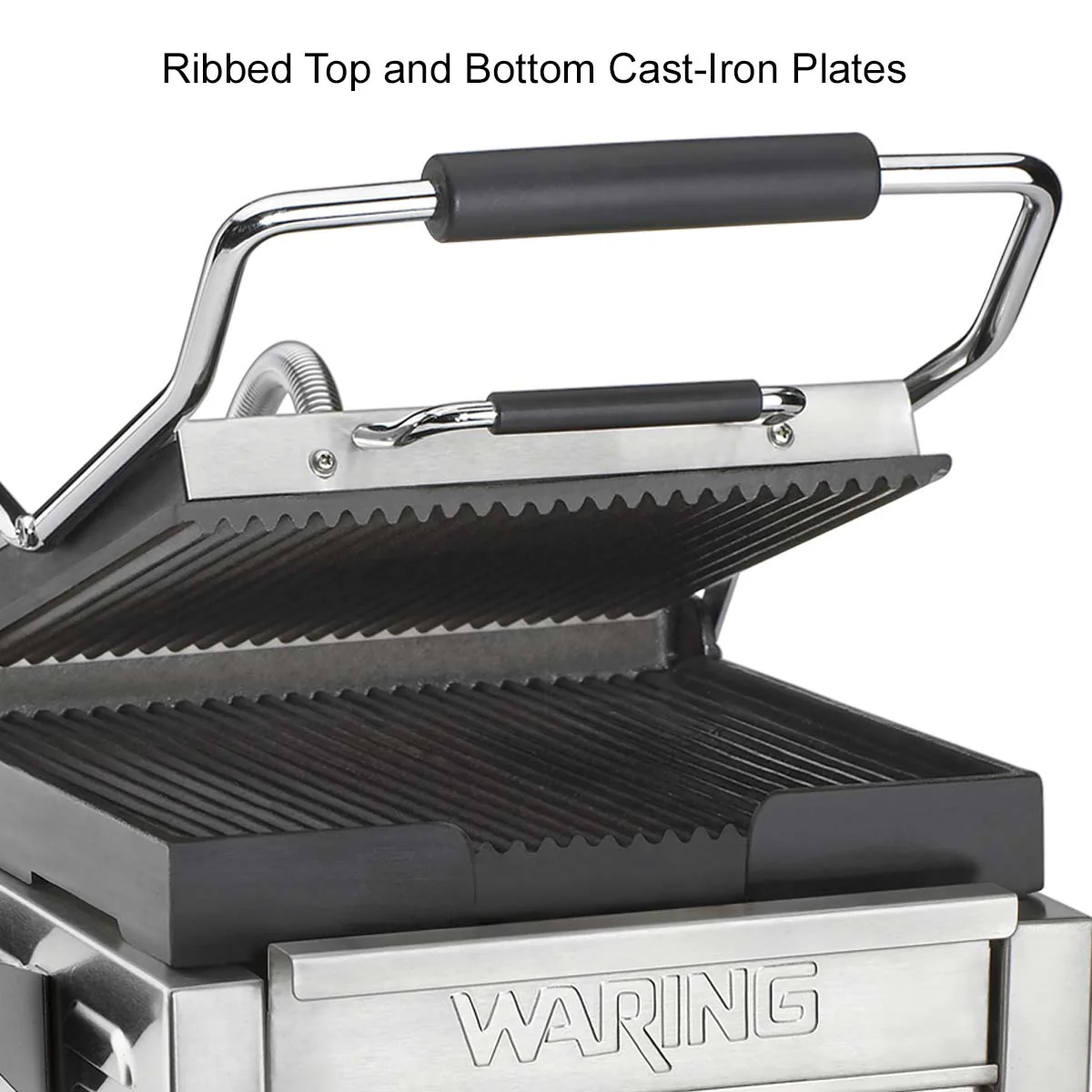 Waring WPG150 Compact Italian-Style Panini Grill, w/ Ribbed Plates, 120V - Image 3
