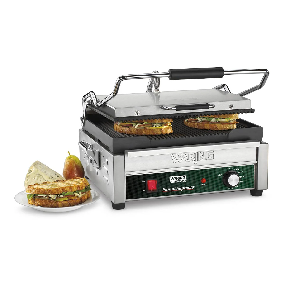 Waring WPG250 Panini Grill w/ Ribbed Plates, 120V - Image 2