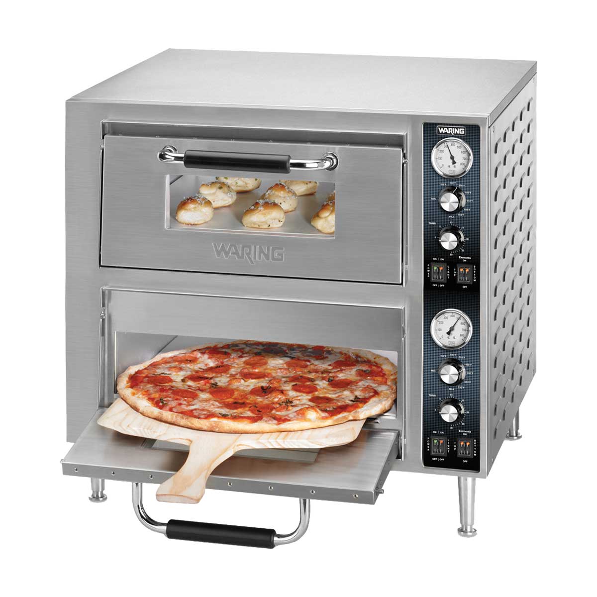 Waring WPO750 Countertop Pizza Oven, 2 Deck, 240V, 3200 Watts - Image 2