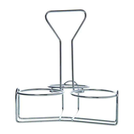 Wire Condiment Jar Holder w/ 3 Holes - Image 2
